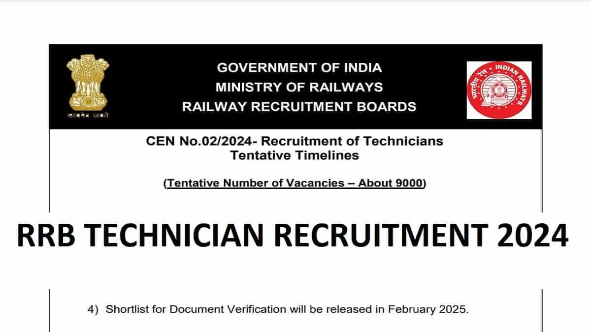 RRB Technician Notification